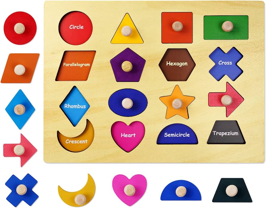 Peg Game - Shapes & Colours Puzzle